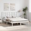 vidaXL Estructura de cama madera maciza blanca King Size 150x200 cm