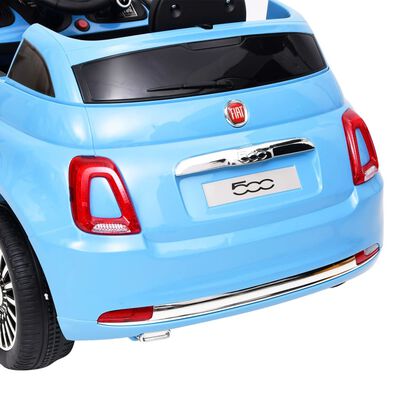 vidaXL Coche correpasillos eléctrico Fiat 500 azul
