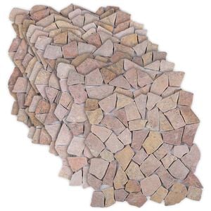 vidaXL Baldosas de Mosaico Rojo 30 x 30 cm M&aacute;rmol