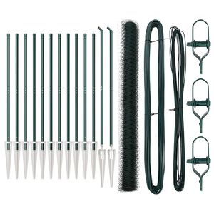 vidaXL Poste de Valla Verde