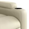 vidaXL Sillón reclinable de masaje cuero sintético crema