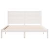vidaXL Cama extralarga sin colch&oacute;n madera maciza blanca 140x210 cm