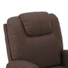 vidaXL Sill&oacute;n de masaje elevable cuero sint&eacute;tico marr&oacute;n