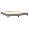 vidaXL Estructura de cama con somier de tela gris oscuro 180x200 cm