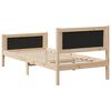 vidaXL Estructura de cama Negro 90 x 200 cm Madera de pino macizo