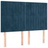 vidaXL Estructura de cama sin colch&oacute;n terciopelo azul oscuro 140x190cm