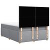 vidaXL Cama box spring con colch&oacute;n tela gris claro 160x200 cm