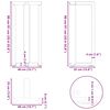 vidaXL Patas para mesa de bar en forma de T (2 unidades), color negro, 40 x 35 x (90-91) cm, acero
