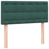 vidaXL Cama box spring con colch&oacute;n terciopelo verde oscuro 90x220 cm