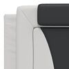 vidaXL Estructura de cama Viana con LED sin colchón blanco negro 180x200 cm