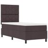 vidaXL Cama tipo Box Spring con colch&oacute;n Marr&oacute;n oscuro 80 x 200 cm tela