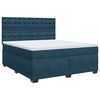vidaXL Cama box spring con colch&oacute;n terciopelo azul 180x200 cm