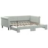vidaXL Sof&aacute; cama nido terciopelo gris claro 90x190 cm
