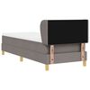 vidaXL Cama tipo Box Spring con colch&oacute;n Taup&eacute; 80 x 200 cm tela