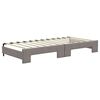 vidaXL Sof&aacute; cama nido con cajones tela gris taupe 90x200 cm