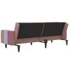 vidaXL Sof&aacute; cama de 2 plazas con reposapi&eacute;s tela multicolor