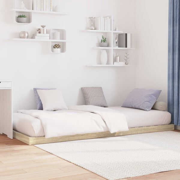 vidaXL Estructura de Cama de Suelo Sonoma 100 x 200 cm