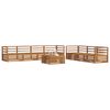 vidaXL Conjunto de sof&aacute;s de exterior 8 pcs Natural