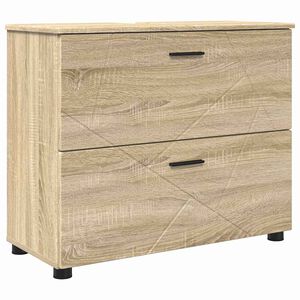 vidaXL Gabinete de Ba&ntilde;o con caj&oacute;n Roble Sonoma 76,5 x 35 x 64 cm