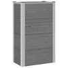 vidaXL Arriate elevado Gris 50 x 30 x 82 cm WPC y Aluminio