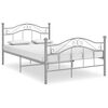 vidaXL Estructura de cama de metal gris 120x200 cm