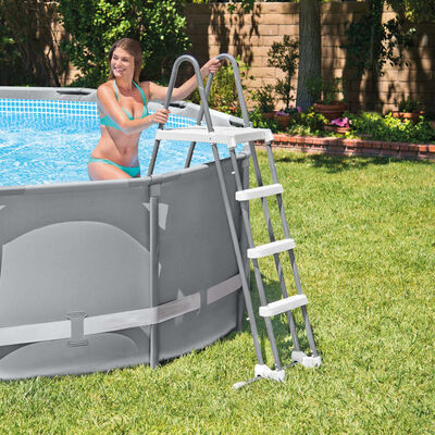 Intex Escalera de seguridad para piscina 4 peldaños 122 cm