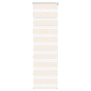 vidaXL Estor cebra beige m&aacute;rmol tejido ancho 35,9 cm poli&eacute;ster