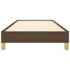 vidaXL Estructura de cama sin colch&oacute;n tela marr&oacute;n oscuro 100x200 cm