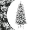vidaXL &Aacute;rbol de Navidad artificial con bisagras y nieve flocada 120 cm