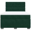 vidaXL Cama box spring con colch&oacute;n terciopelo verde oscuro 140x190 cm