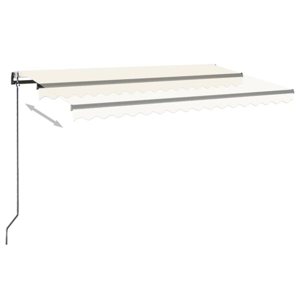 vidaXL Toldo retr&aacute;ctil autom&aacute;tico crema 450x300 cm