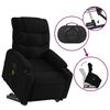 vidaXL Sillón de masaje eléctrico reclinable elevable tela negro