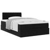 vidaXL Cama otomana con colchón 120x190 cm terciopelo negro