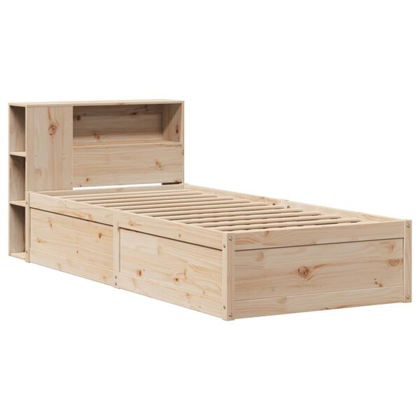 vidaXL Estructura de cama sin colchón madera maciza pino 75x190 cm