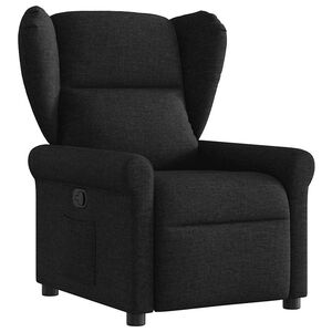 vidaXL Sill&oacute;n reclinable de tela negro