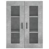 vidaXL Aparador alto madera contrachapada gris hormig&oacute;n 69,5x34x180 cm