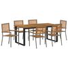 vidaXL Conjunto de Comedor de Jard&iacute;n 7 uds. Gris