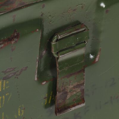 vidaXL Baúl de almacenaje estilo militar 68x24x66 cm hierro