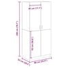 vidaXL Armario madera de ingeniería roble artisan 90x52x200 cm