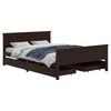 vidaXL Estructura cama 4 cajones madera pino marr&oacute;n oscuro 160x200 cm