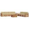 vidaXL Conjunto de sof&aacute;s de exterior con coj&iacute;n 8 pcs Natural y Beige