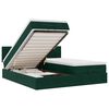 vidaXL Estructura de cama otomana colchones terciopelo verde oscuro