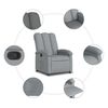 vidaXL Sill&oacute;n reclinable de tela gris claro