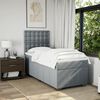 vidaXL Cama box spring con colch&oacute;n tela gris claro 100x200 cm