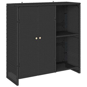 vidaXL Armario de almacenamiento Negro 100 x 36 x 102 cm Rat&aacute;n