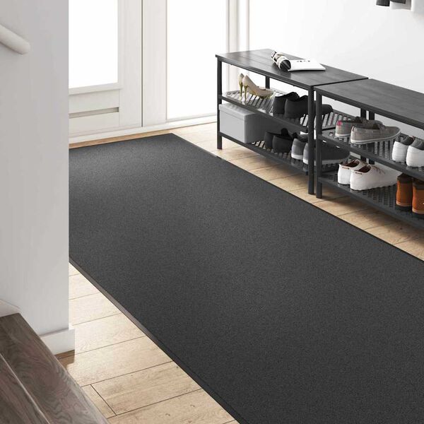 vidaXL Felpudo Otro Antracita y Negro 120 x 250 cm Poliamida y PVC