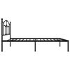 vidaXL Estructura cama sin colch&oacute;n con cabecero metal negro 75x190 cm