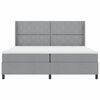vidaXL Cama Box Spring LED con colch&oacute;n Gris Claro 200 x 200 cm tela