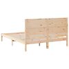 vidaXL Cama extralarga sin colch&oacute;n madera maciza 140x220 cm