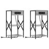 vidaXL Armario de Noche con estante 2 uds. Gris Sonoma 41 x 31 x 76 cm